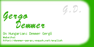 gergo demmer business card